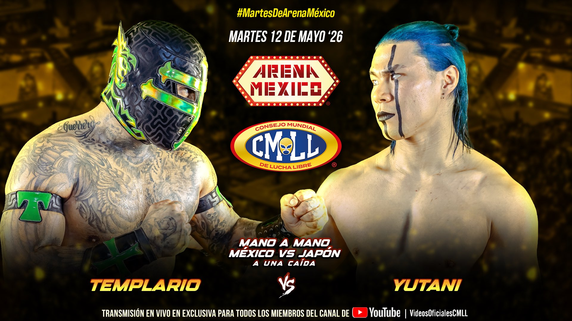 CMLL Martes de Arena Mexico Results (5/12/2026)