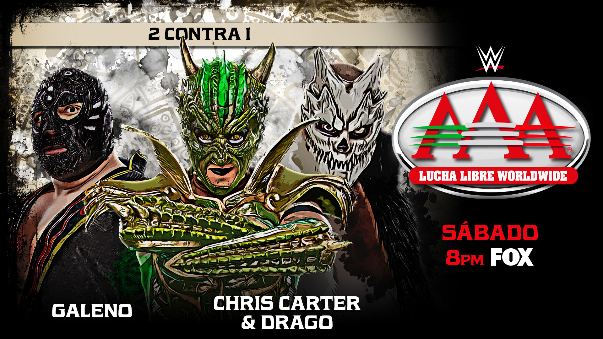 Galeno vs. Drago & Chris Carter In Handicap Match Set For 5/16 AAA On FOX