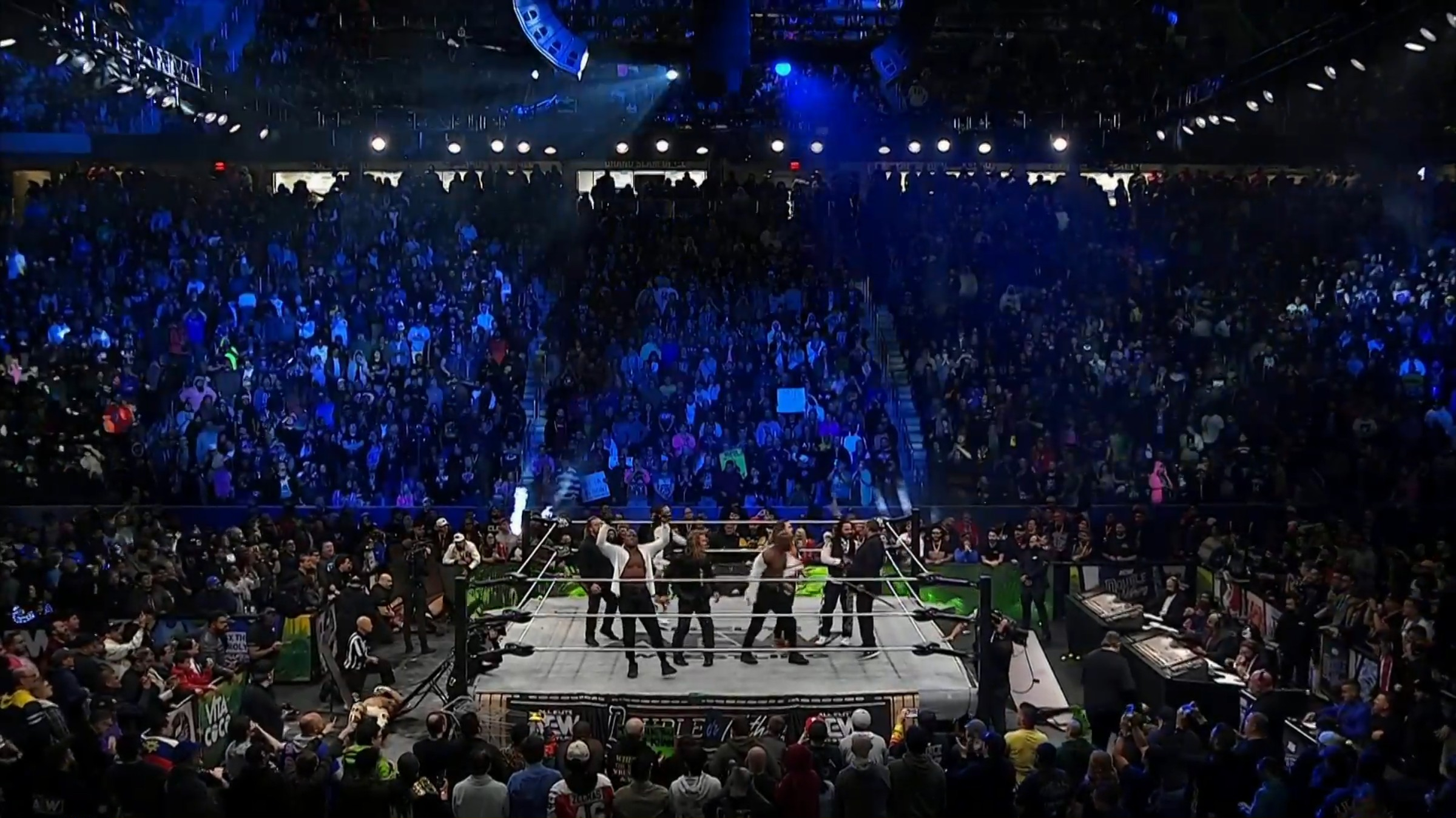 kenny omega, chris jericho, shelton benjamin, matt jackson, hurt syndicate