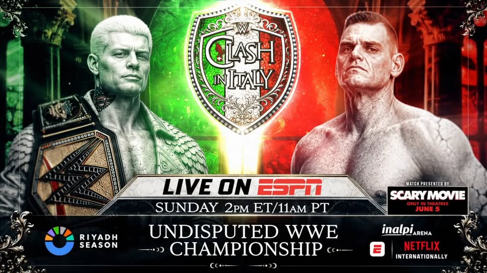 Cody Rhodes Vs. Gunther Undisputed WWE Title Match Set To Kick Off Clash In Italy