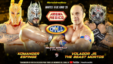 CMLL Martes de Arena Mexico Results (6/16/2026)