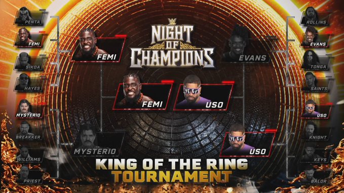 Jey Uso Vs. Oba Femi King Of The Ring Tournament Finals Set For WWE Night Of Champions