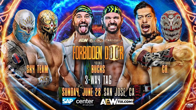 Young Bucks Vs. Sky Team Vs. Unbound Co. 3-Way Tag Team Match Official For AEW Forbidden Door