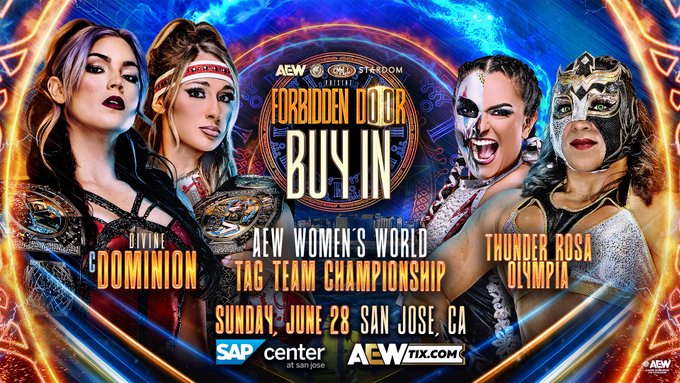 Divine Dominion Vs. Thunder Rosa & Olympia AEW Women’s World Tag Team Title Match Set For AEW Forbidden Door Buy In  