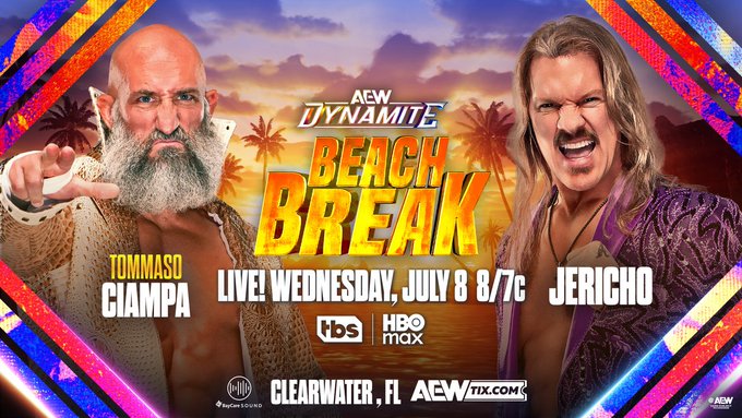 Tommaso Ciampa Vs. Jericho Set For AEW Dynamite Beach Break