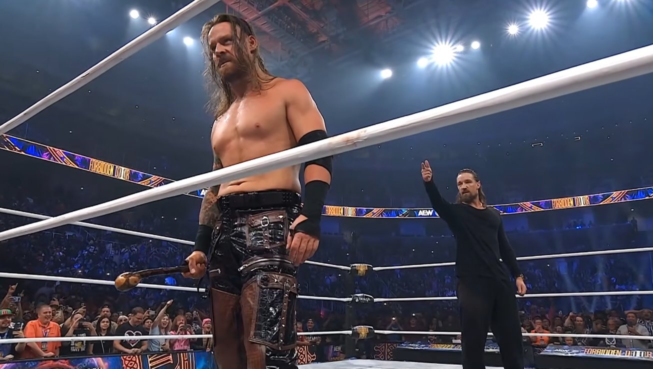 Jay White Helps Adam Copeland And Christian Cage Retain AEW World Tag Team Titles Against The Dogs At AEW x NJPW Forbidden Door