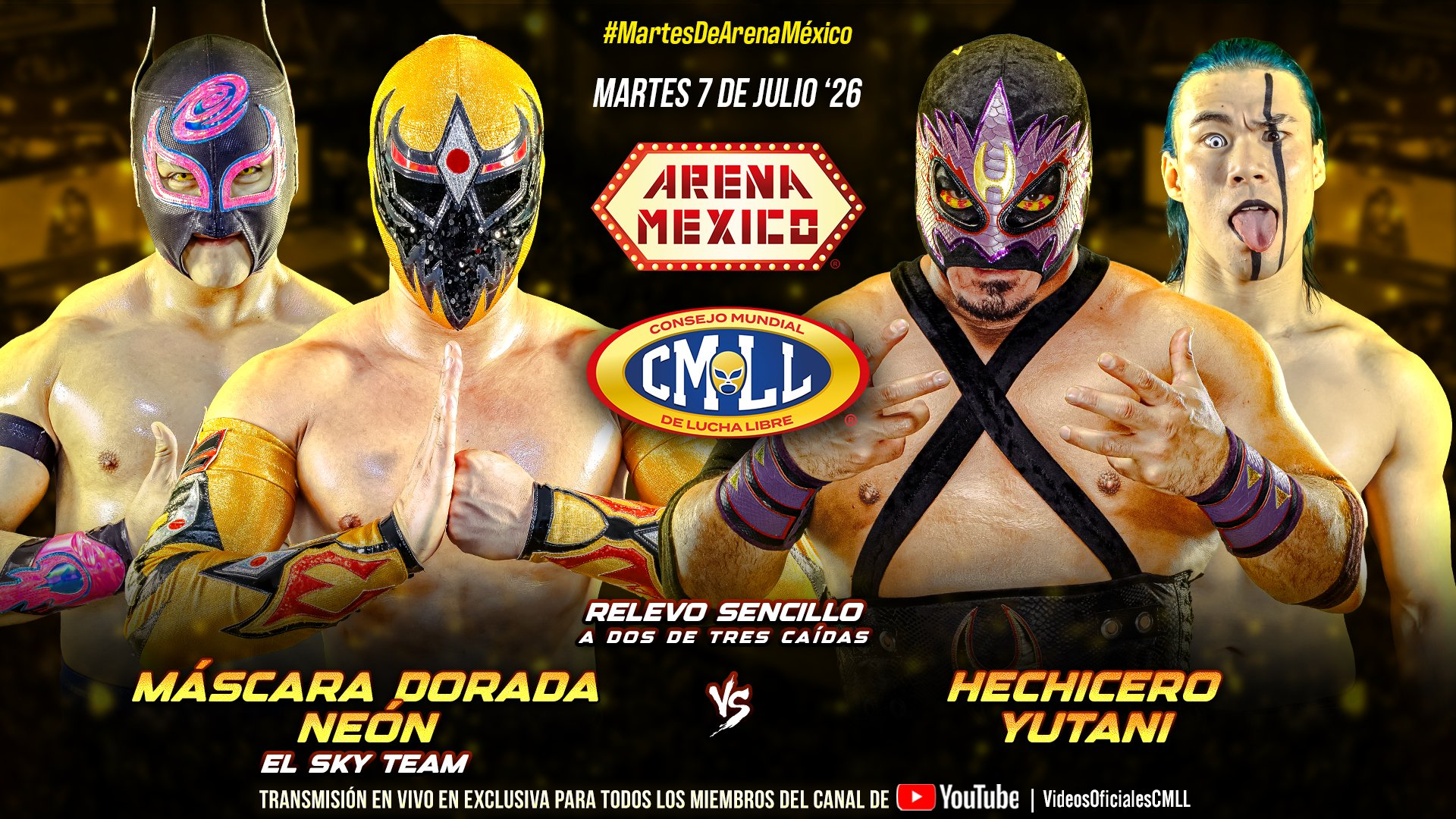 CMLL Martes de Arena México Results (7/7/2026)
