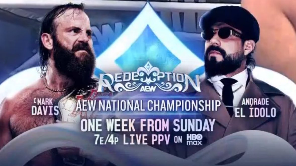 AEW National Title Match Set For AEW Redemption