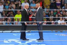 Adam Pearce, Gunther, Saturday Night's Main Event announcement