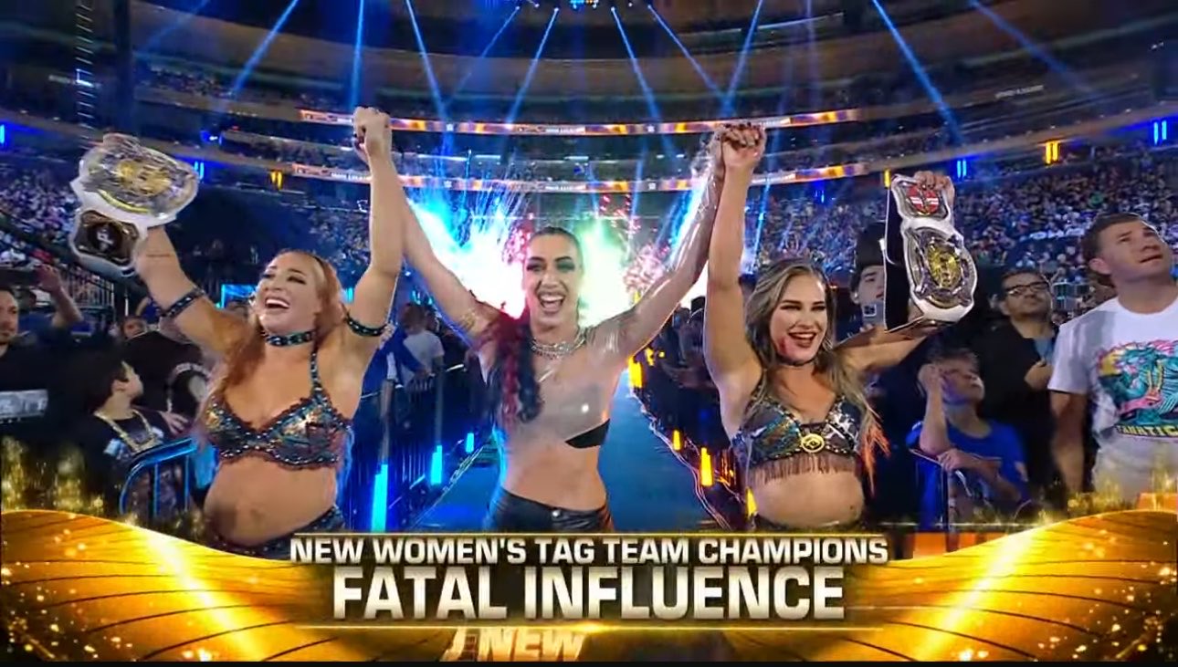 Fatal Influence Def. Paige & Brie Bella To Capture WWE Women’s Tag Team Titles At Saturday Night’s Main Event