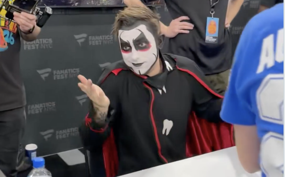 Danhausen Says It Takes Him About ‘Five Minutes Or So’ Each Time He Applies His Face Paint