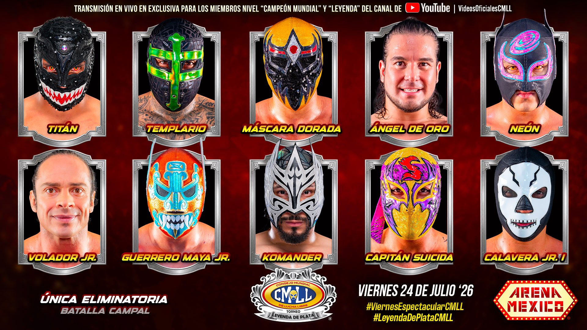 CMLL Viernes Espectacular Results (7/24/2026)