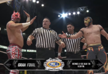 Máscara Dorada vs. Komander In CMLL Leyenda de Plata Finals Set