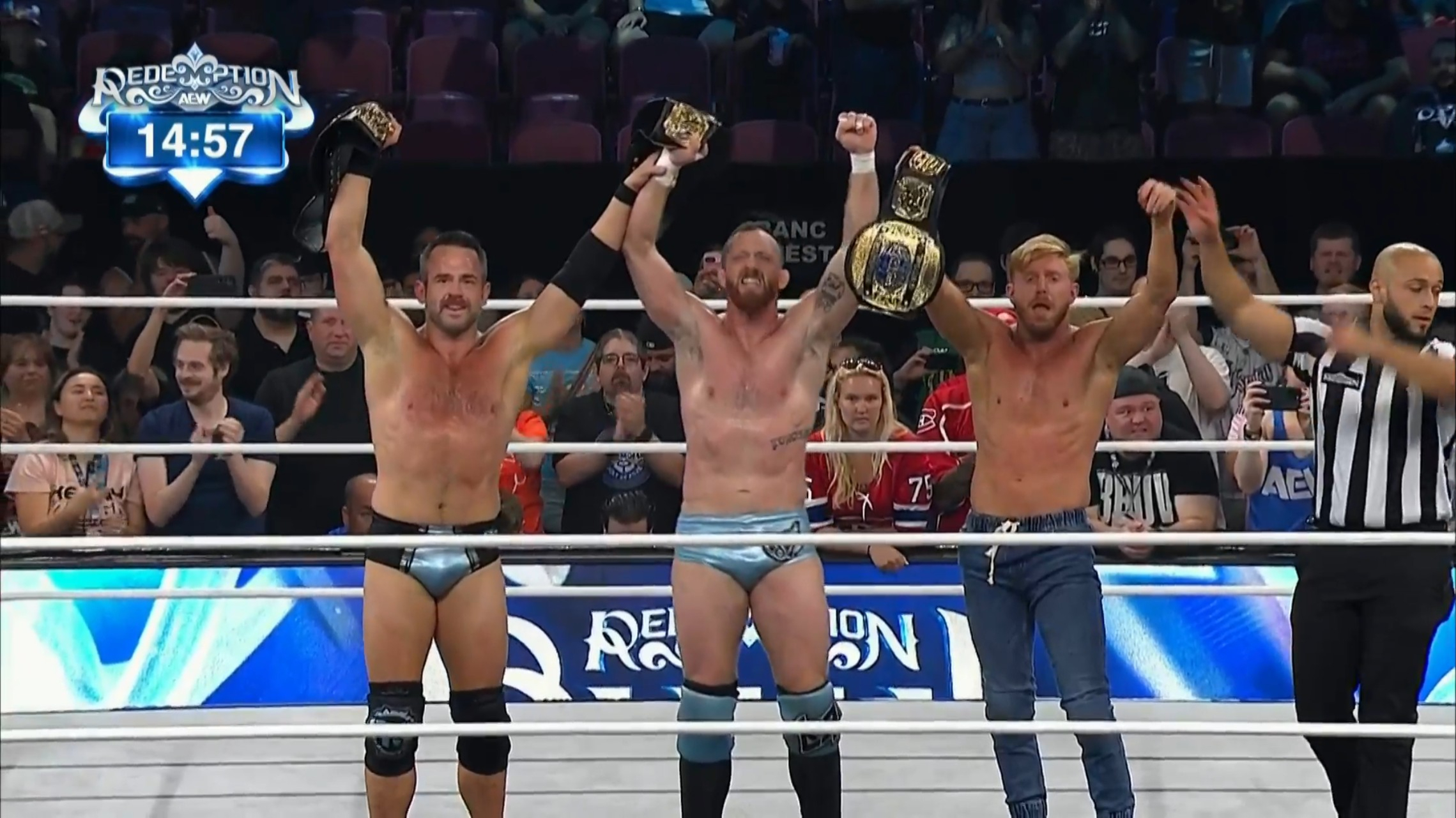 The Conglomeration Retains AEW Trios Titles At AEW Redemption Buy In