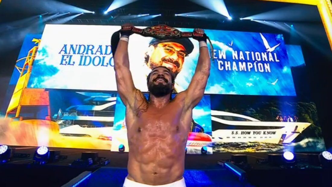 Andrade El Idolo Becomes AEW National Champion At Redemption PPV
