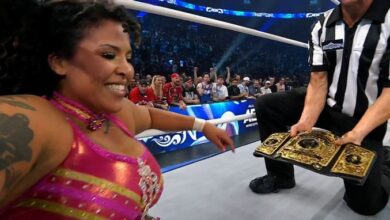Willow Nightingale vs Mercedes Mone All In graphic