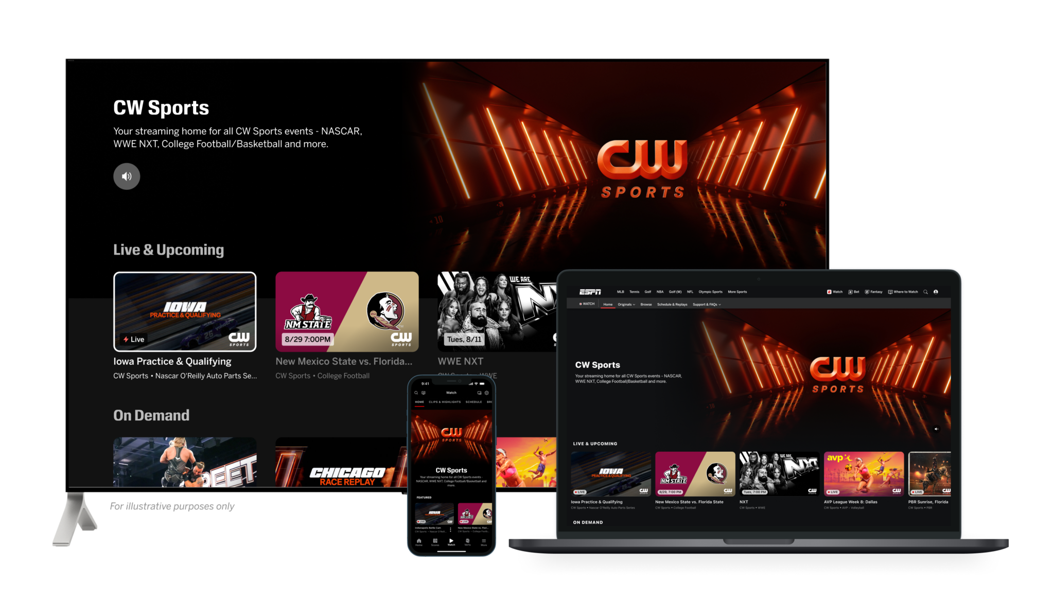 CW Sports Live On ESPN Unlimited To Begin On August 4