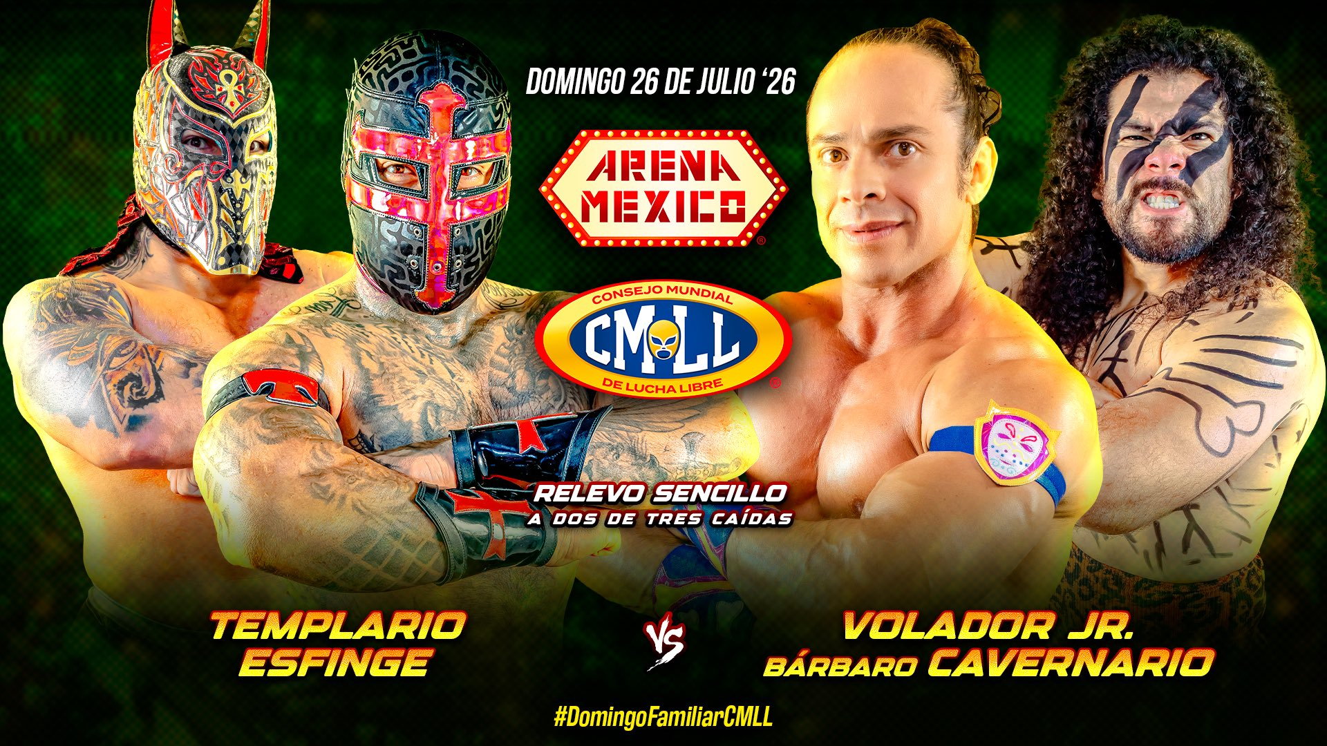 CMLL Domingo Familiar Results (7/26/2026)