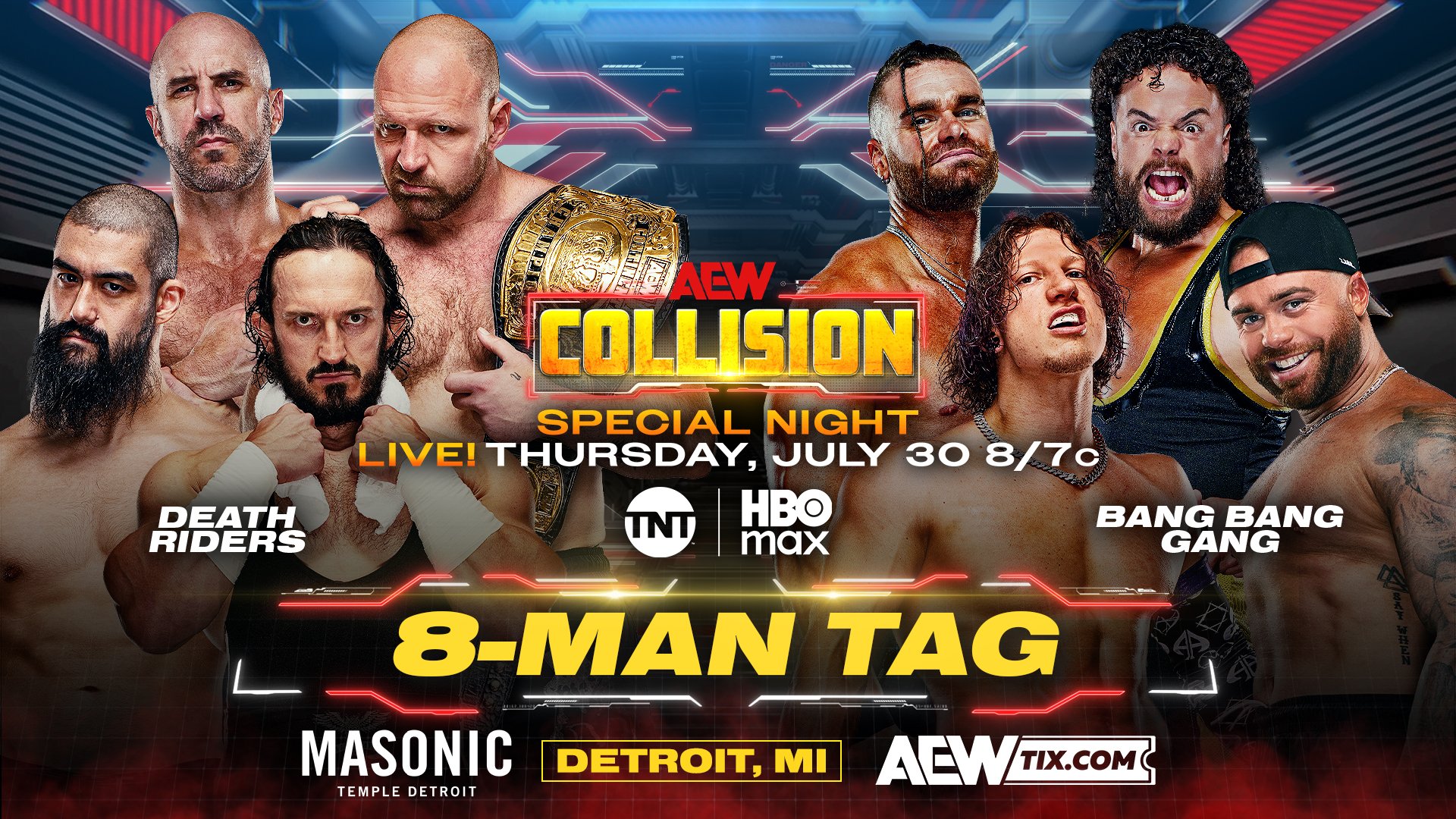 Death Riders vs. Bang Bang Gang Added To 7/30 AEW Collision