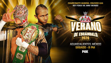 Viewing information and lineup for AAA Verano de Escándalo on August 1.