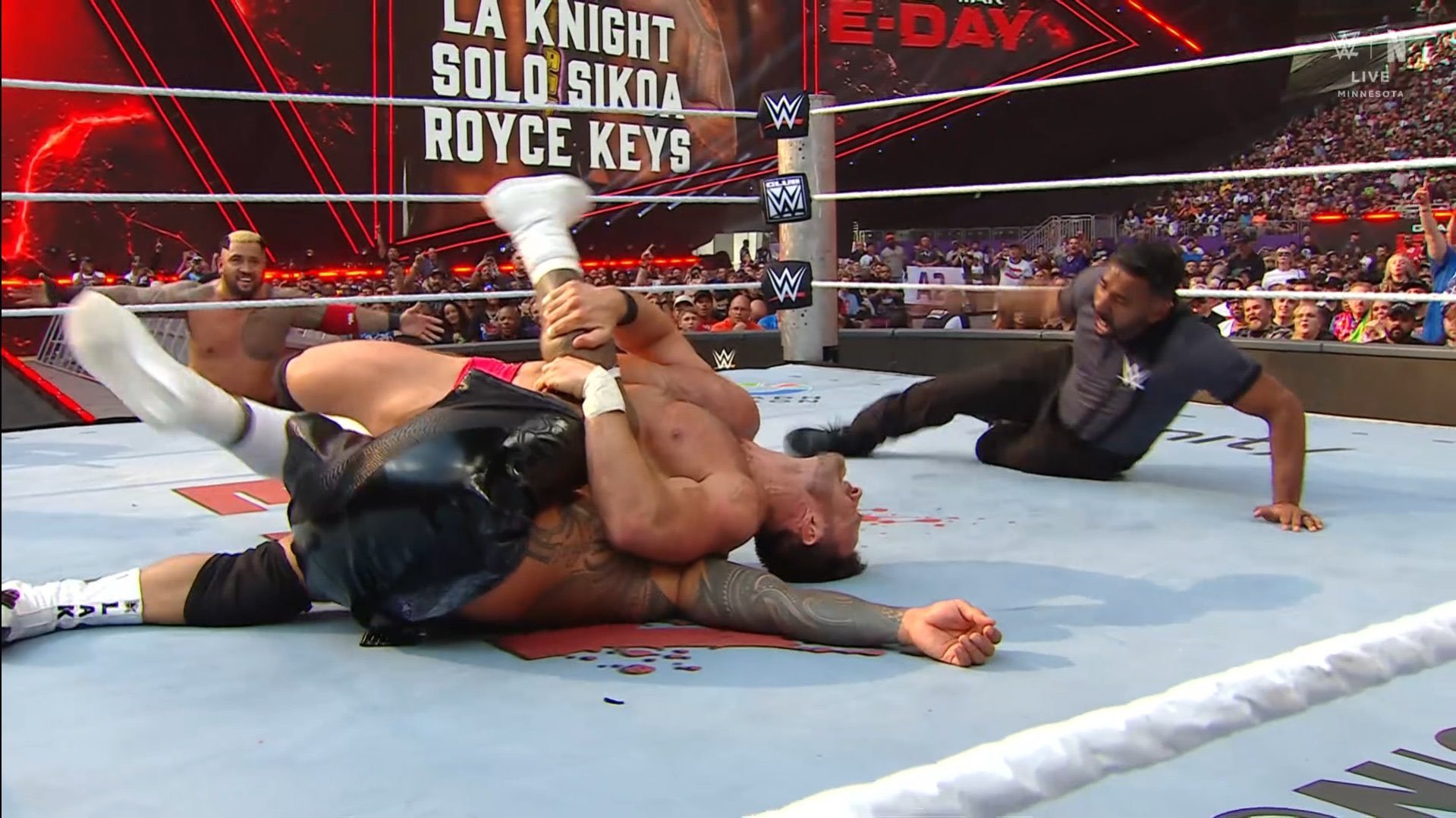 LA Knight Scores Pinfall Over The Bloodline At WWE SummerSlam