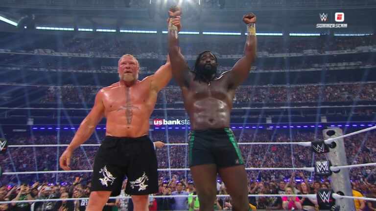Oba Femi Defeats Brock Lesnar Inside Hell In A Cell, Lesnar Says Femi Is The Future At WWE SummerSlam