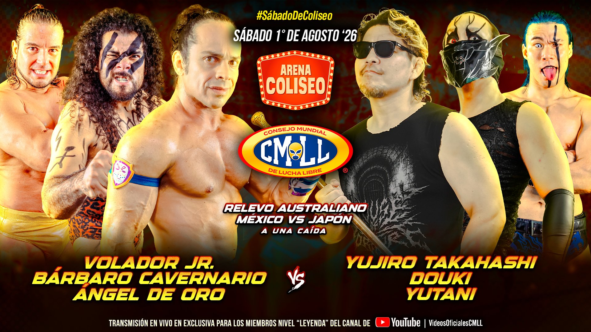 CMLL Sábado De Coliseo Results (8/1/2026): Volador Jr., Bárbaro Cavernario & Ángel de Oro vs. Yujiro Takahashi, DOUKI & Yutani, More