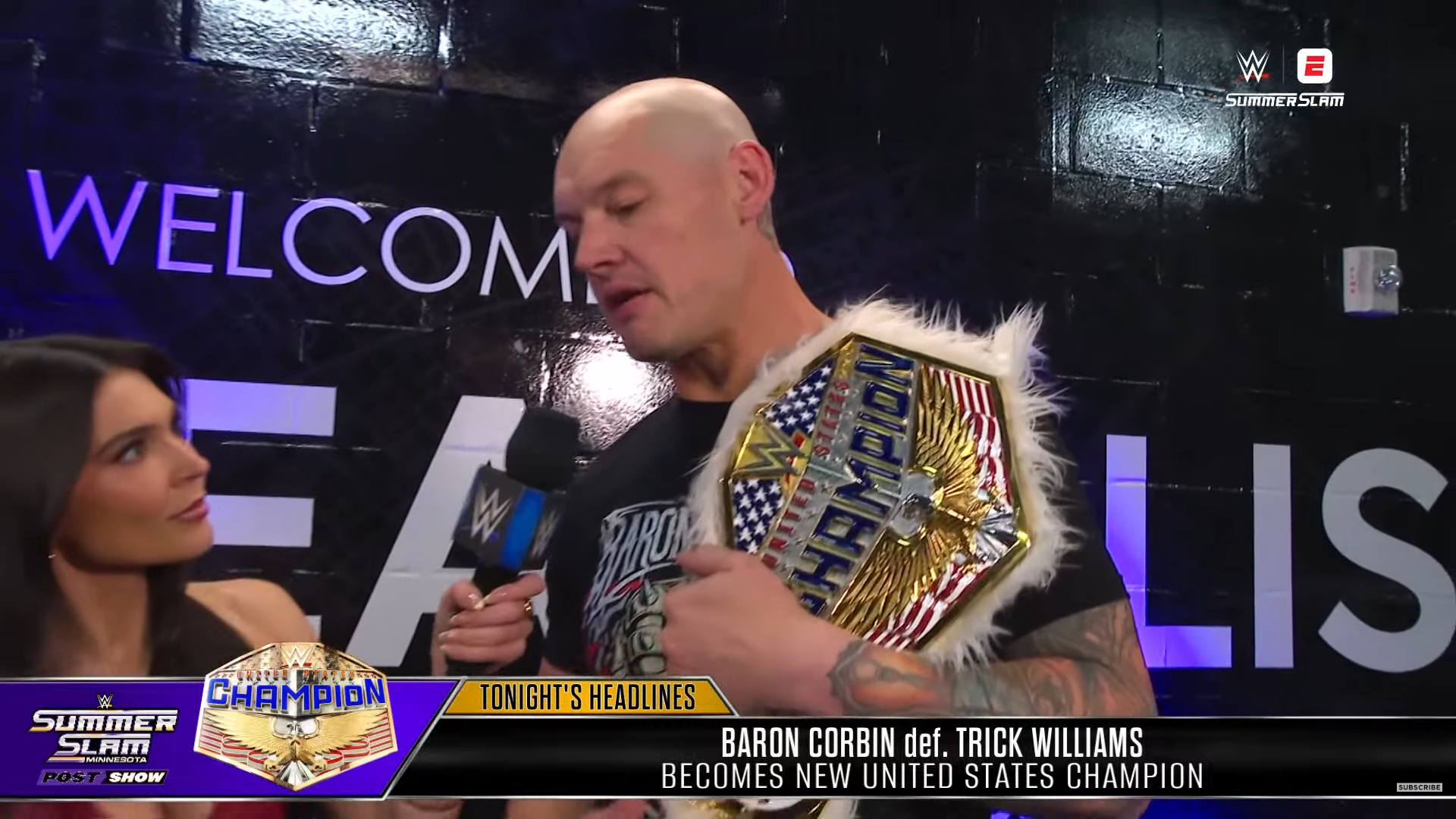 Baron Corbin Comments On WWE United States Title Win, Says He’s Bringing Back Previous Belt Design