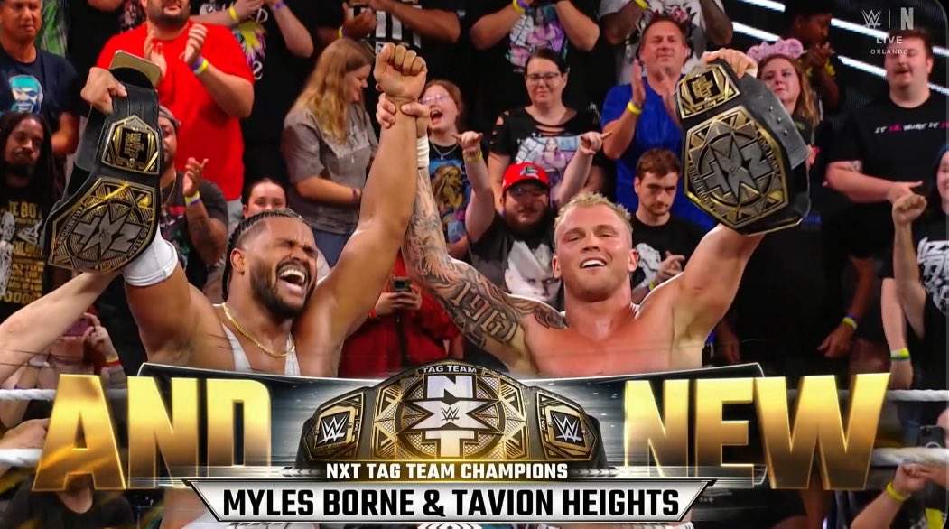 Tavion Heights & Myles Borne Capture NXT Tag Team Championship On 8/4 WWE NXT