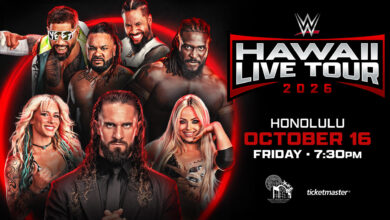 WWE Hawaii, Seth Rollins, Sol Ruca, Liv Morgan, Oba Femi, Jacob Fatu, The Usos, Jey Uso, Jimmy Uso