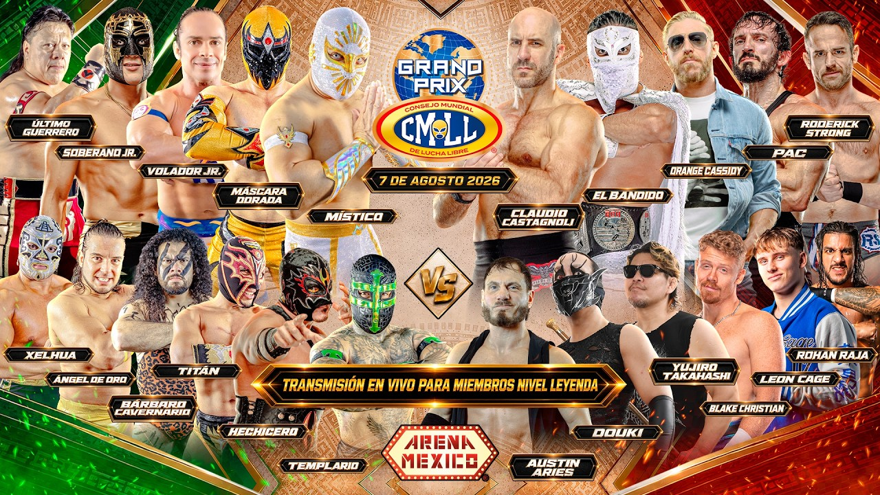 CMLL Grand Prix Results (8/7/2026): Team Mexico vs. Team World, Black Tigers vs. Villanos, Thunder Rosa, More