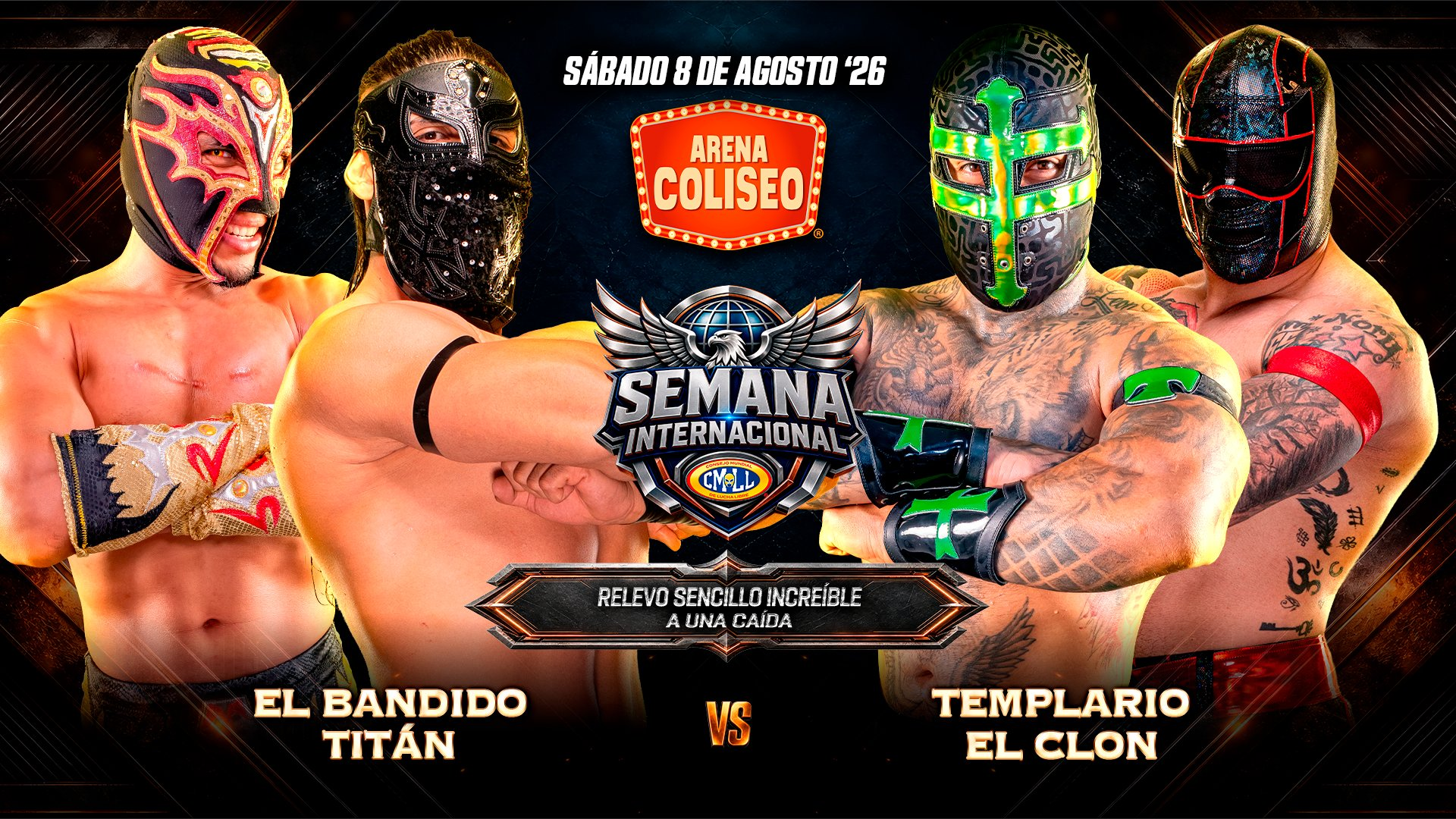CMLL Sábado De Coliseo Results (8/8/2026): Bandido & Titán vs. Templario & El Clon, More