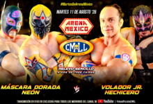 CMLL Martes de Arena Mexico Results (8/11/2026)