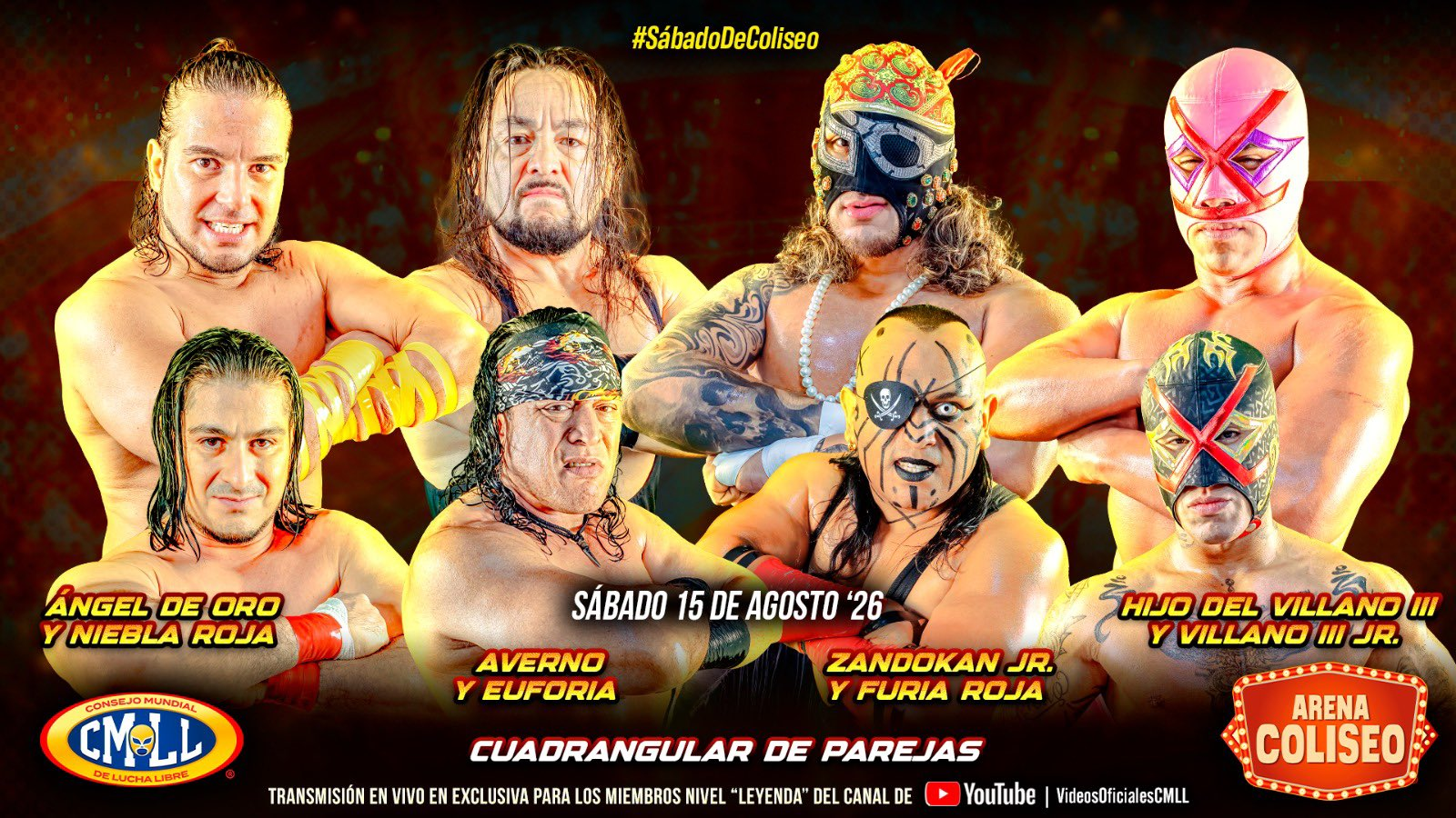 CMLL Sábado De Coliseo Results (8/15/2026)