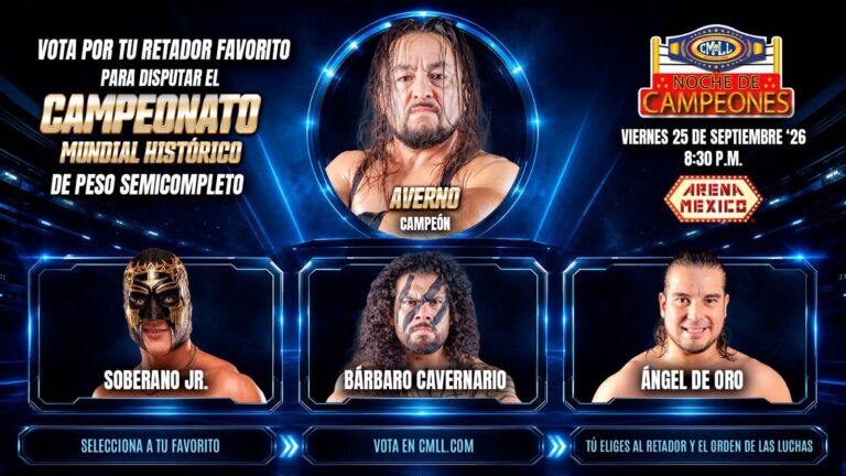 CMLL Noche de Campeones Announced For September 25