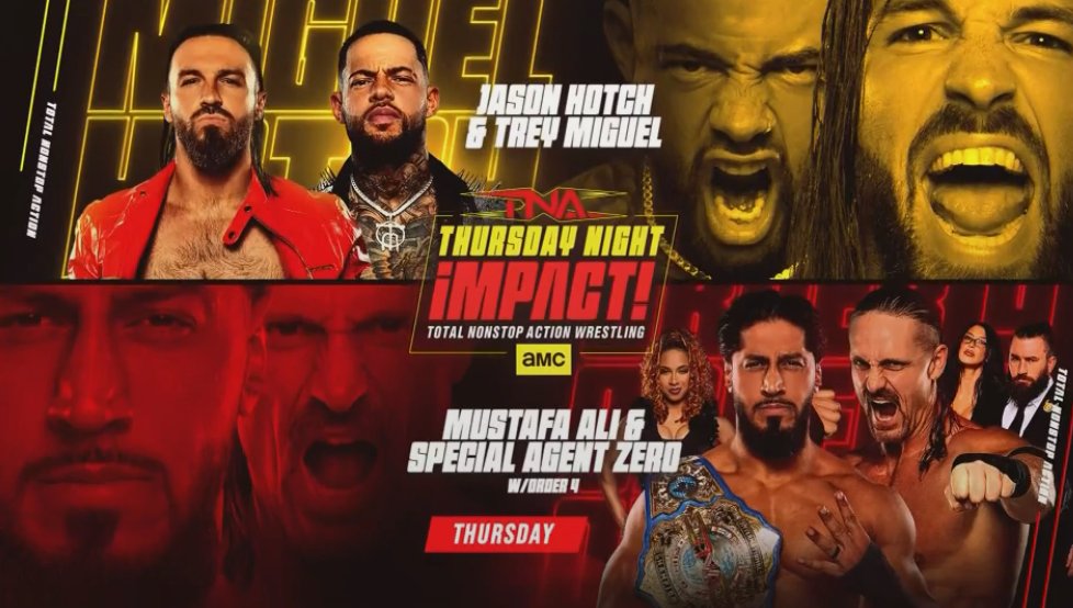 Jason Hotch Vs. Trey Miguel, Mustafa Ali Vs. Special Agent Zero TNA Impact