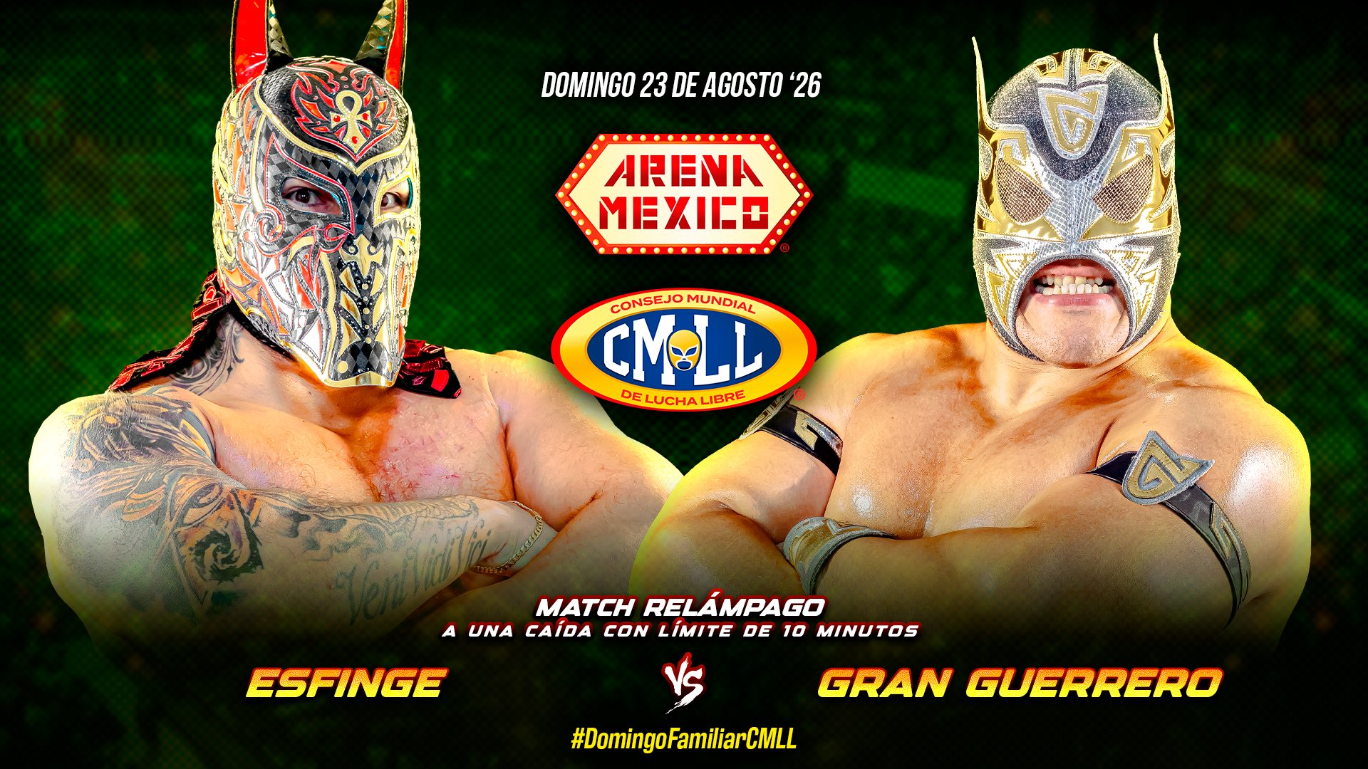 CMLL Domingo Familiar Results (8/9/2026)