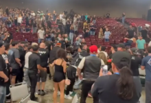 California MMA Event Brawl, 15 People Arrested, Visalia Convention Center,