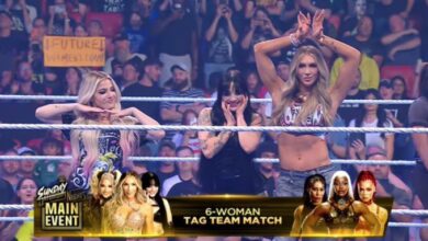 Charlotte Flair, Alexa Bliss and Tatum Paxley vs Jade Cargill and the Baddies at Sunday Night's Main Event