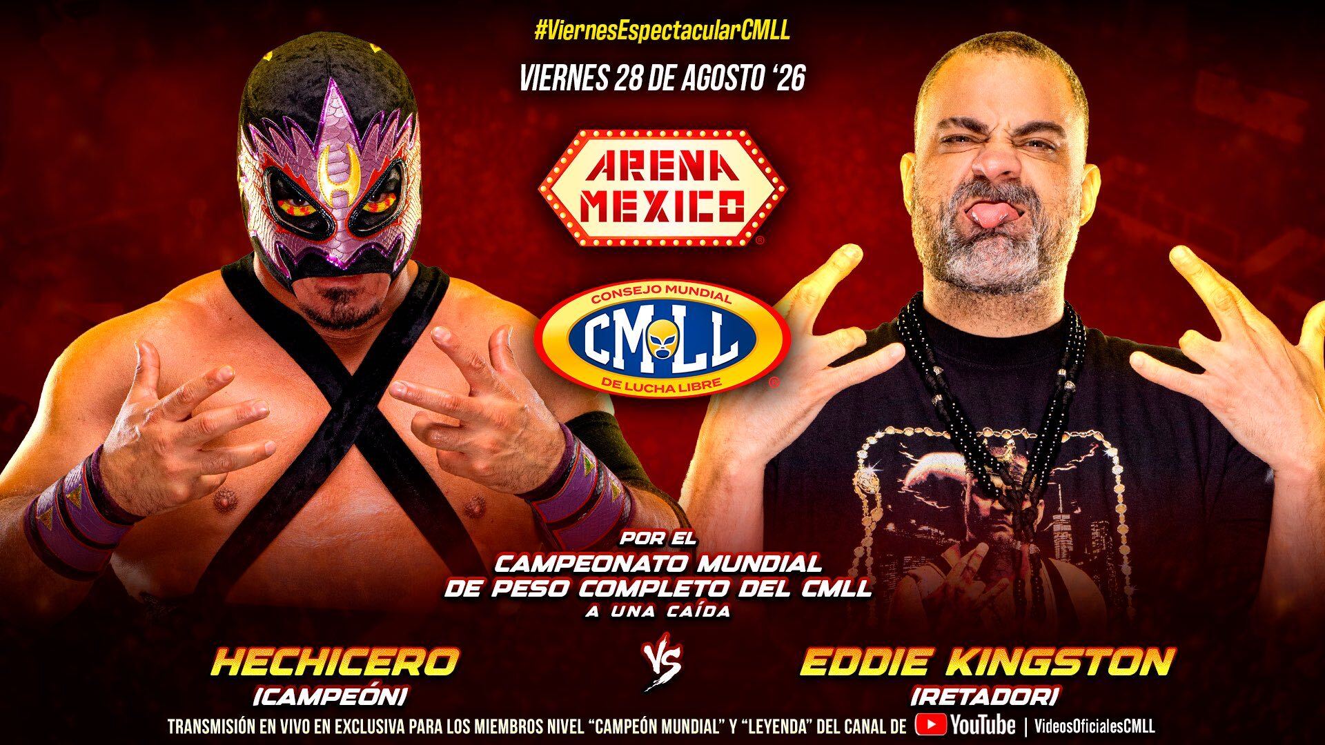 CMLL Viernes Espectacular Results (8/28/2026)