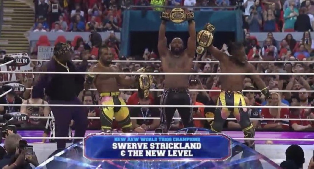 Swerve Strickland, New Level (Austin Creed and Kofi) at AEW All In