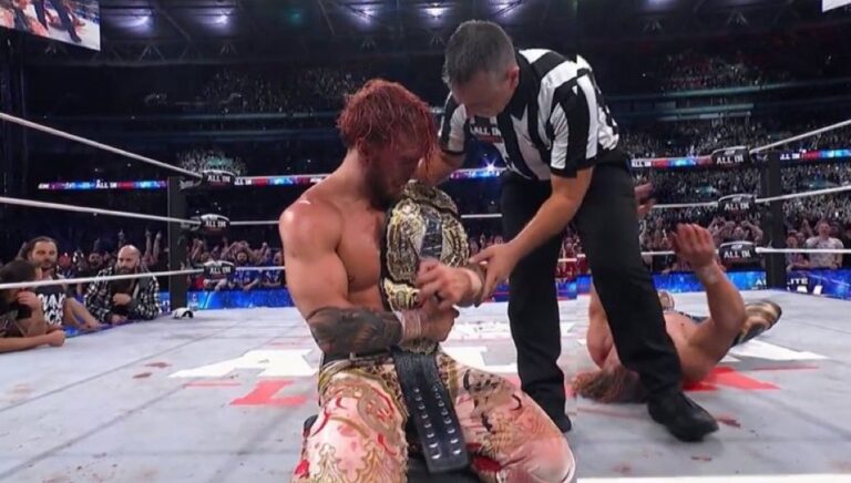 Will Ospreay Defeats Kenny Omega To Win The AEW World Championship At AEW All In