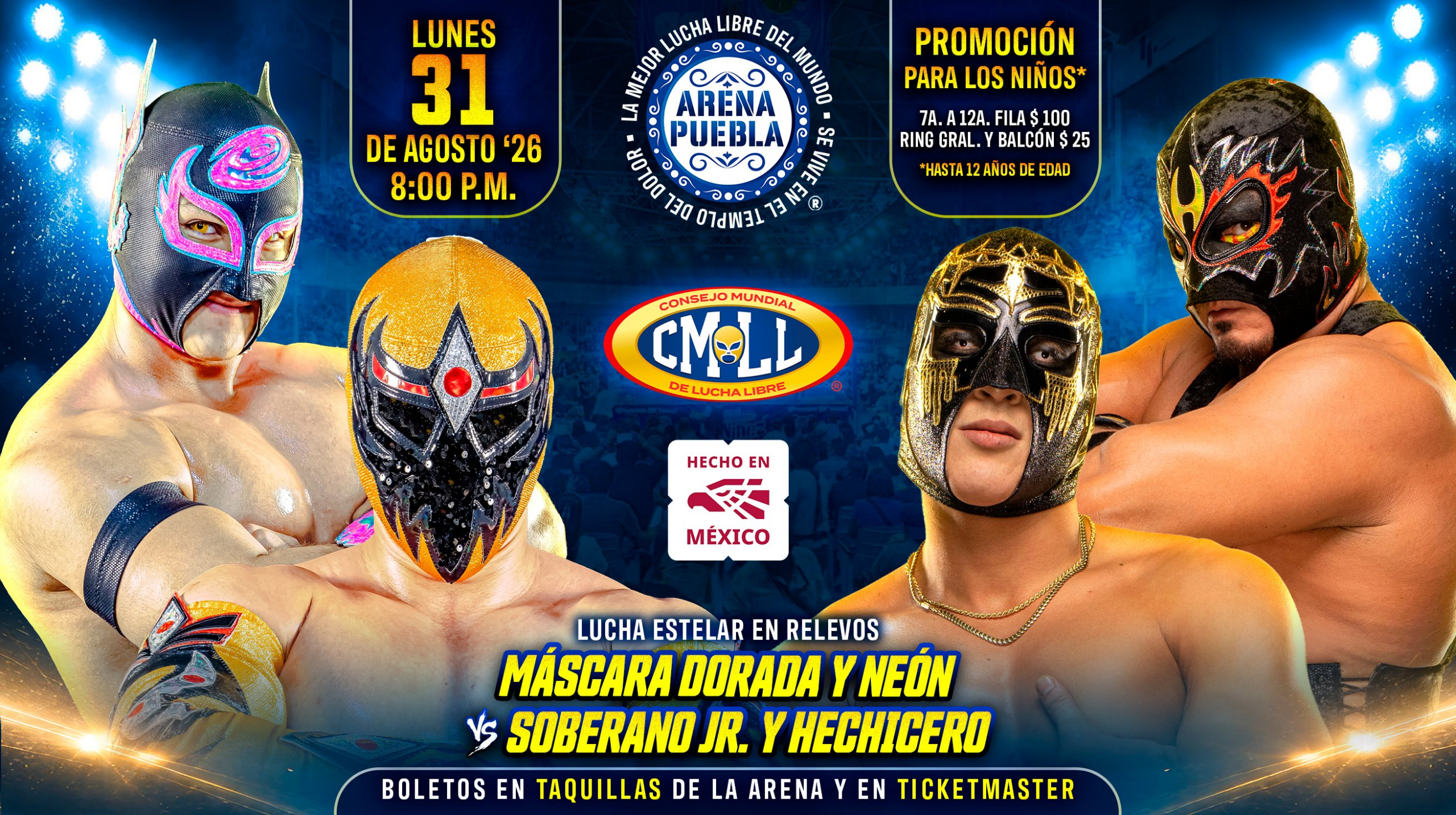 CMLL Lunes Clásico Results (8/31/2026)