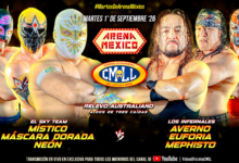 CMLL Martes de Arena Mexico Results (9/1/2026)