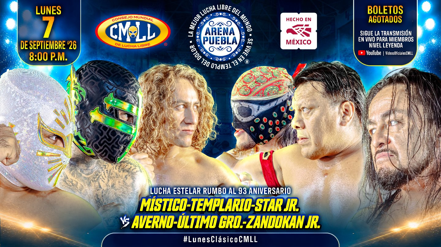 CMLL Lunes Clásico Results (9/7/2026)