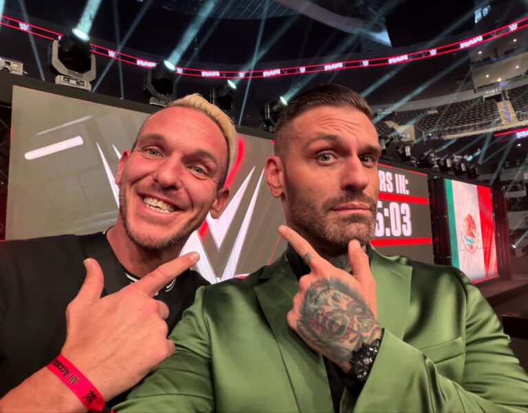 Sam Adonis Backstage At WWE Raw