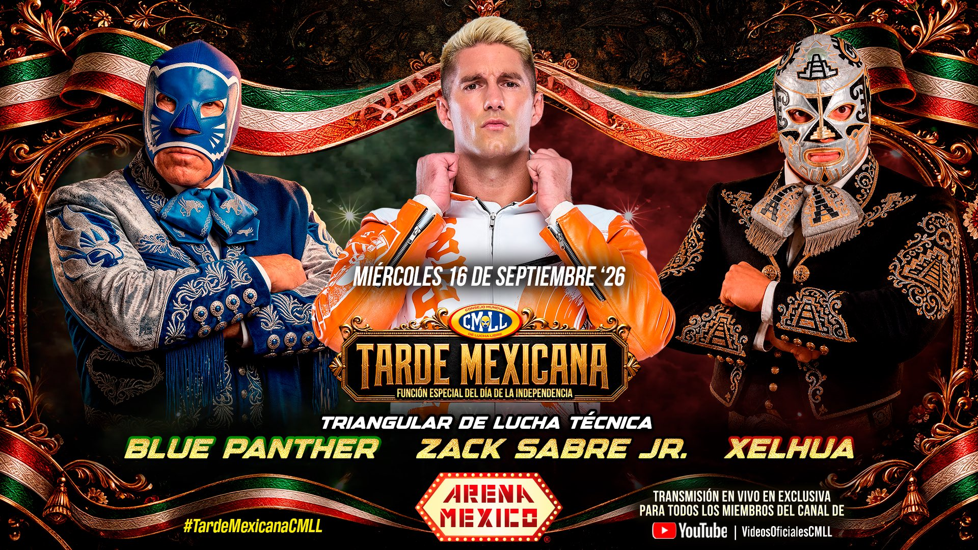 CMLL Tarde Mexicana Results (9/16/2026)