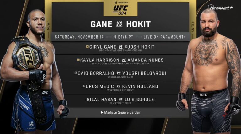 Ciryl Gane vs. Josh Hokit, Amanda Nunes vs. Kayla Harrison Set For UFC 334