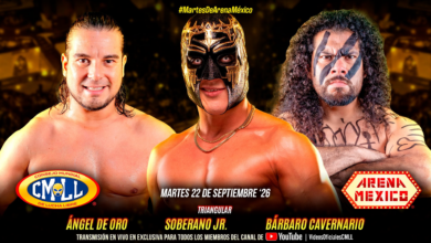 CMLL Martes de Arena Mexico Results (9/22/2026)