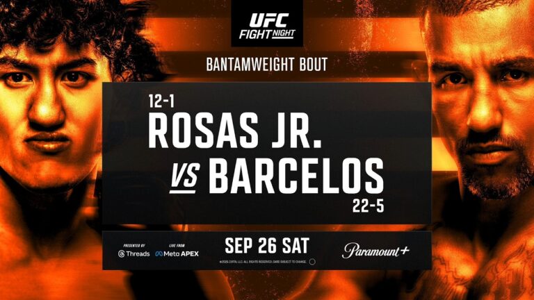 UFC Fight Night: Rosas Jr. vs. Barcelos Results